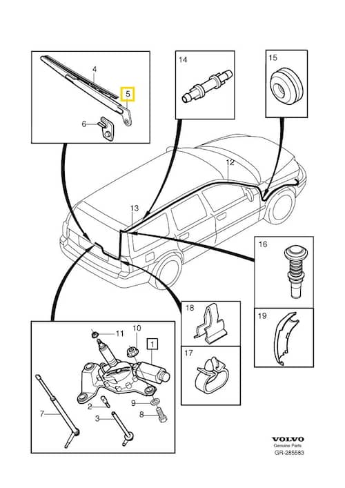 Volvo Original Torkararm