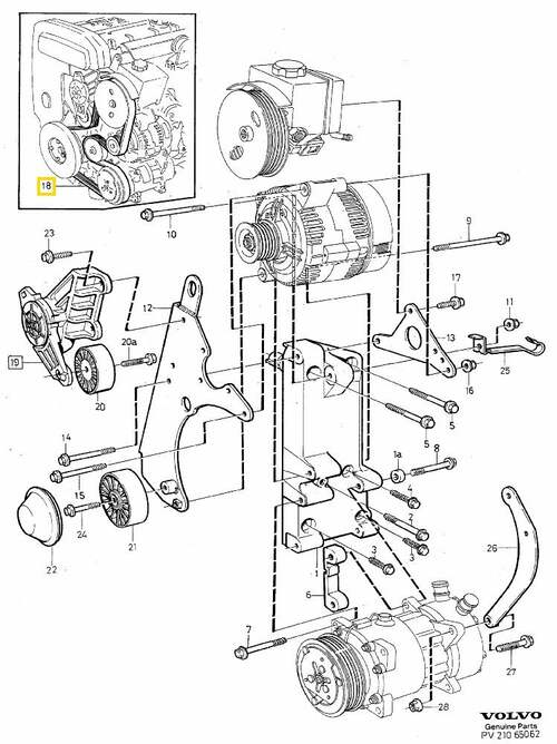 Volvo Original Hjälpaggregatsrem