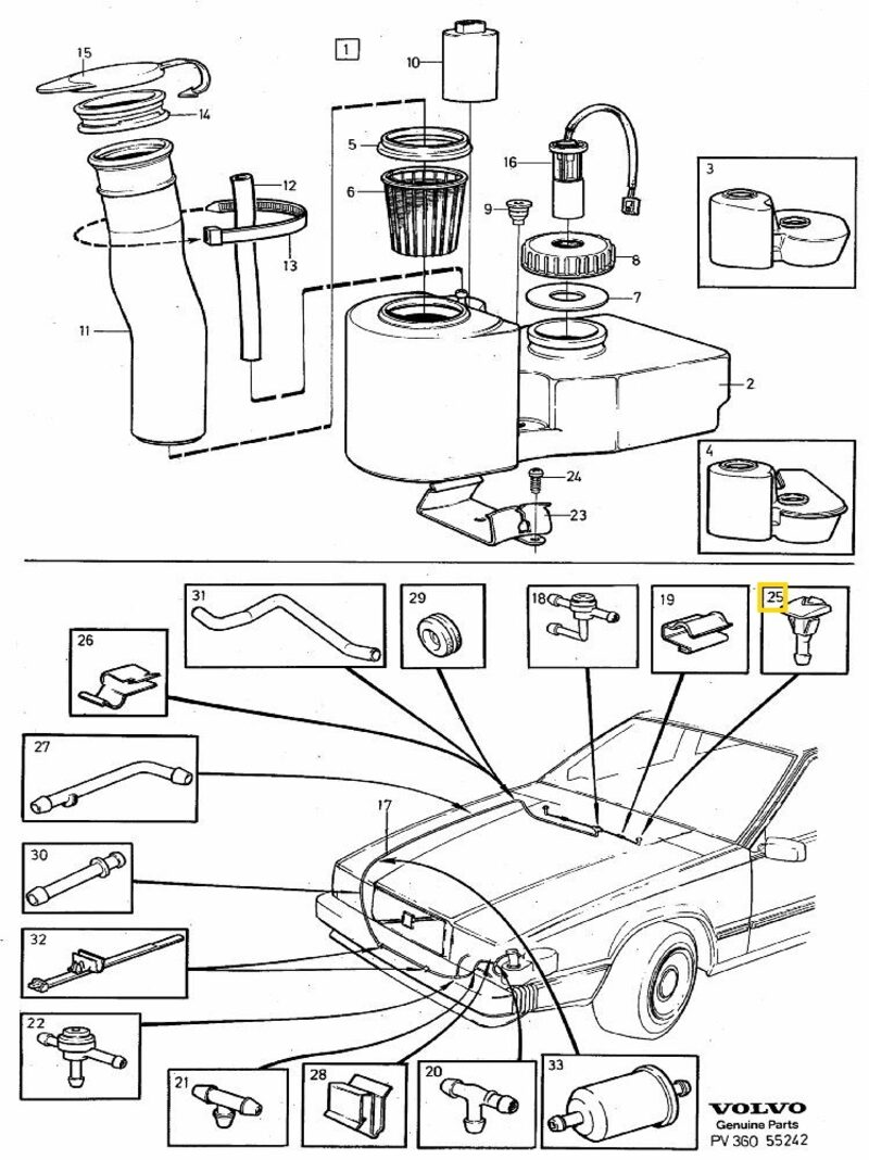 Volvo Original Spolarmunstycke