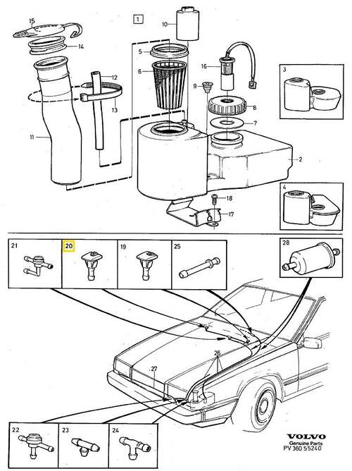 Volvo Original Spolarmunstycke