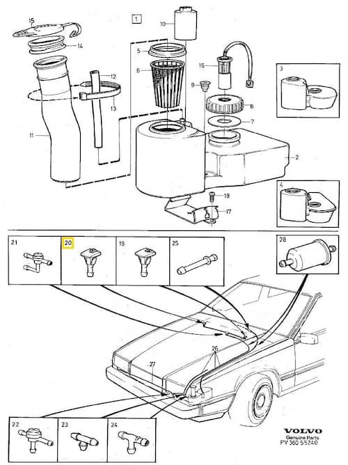 Volvo Original Spolarmunstycke