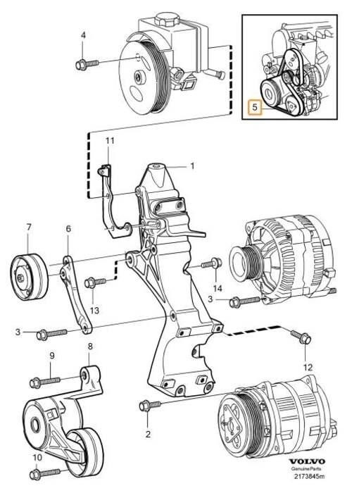 Volvo Original Hjälpaggregatsrem