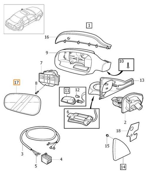 Volvo Original Backspegelglas