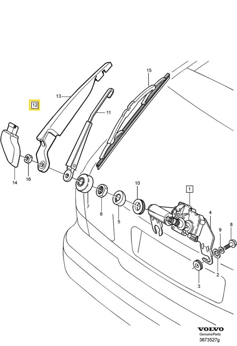 Volvo Original Torkararm