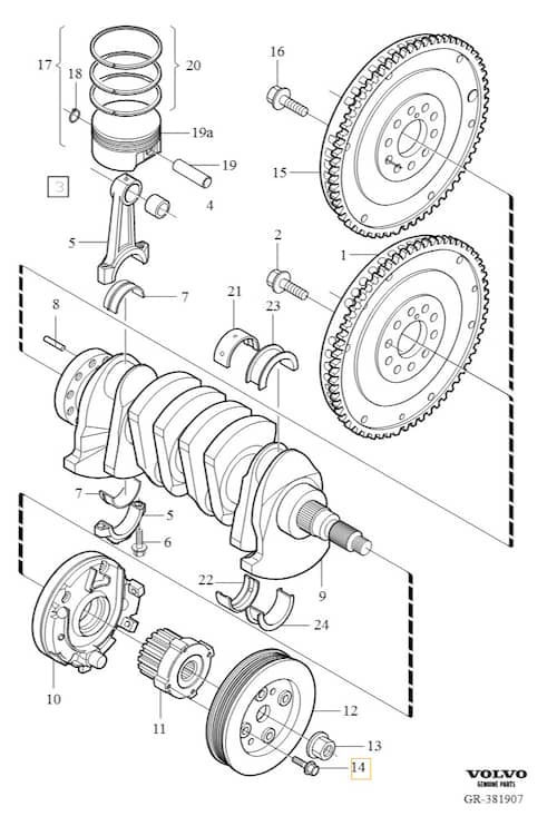 Volvo Original Flänsskruv