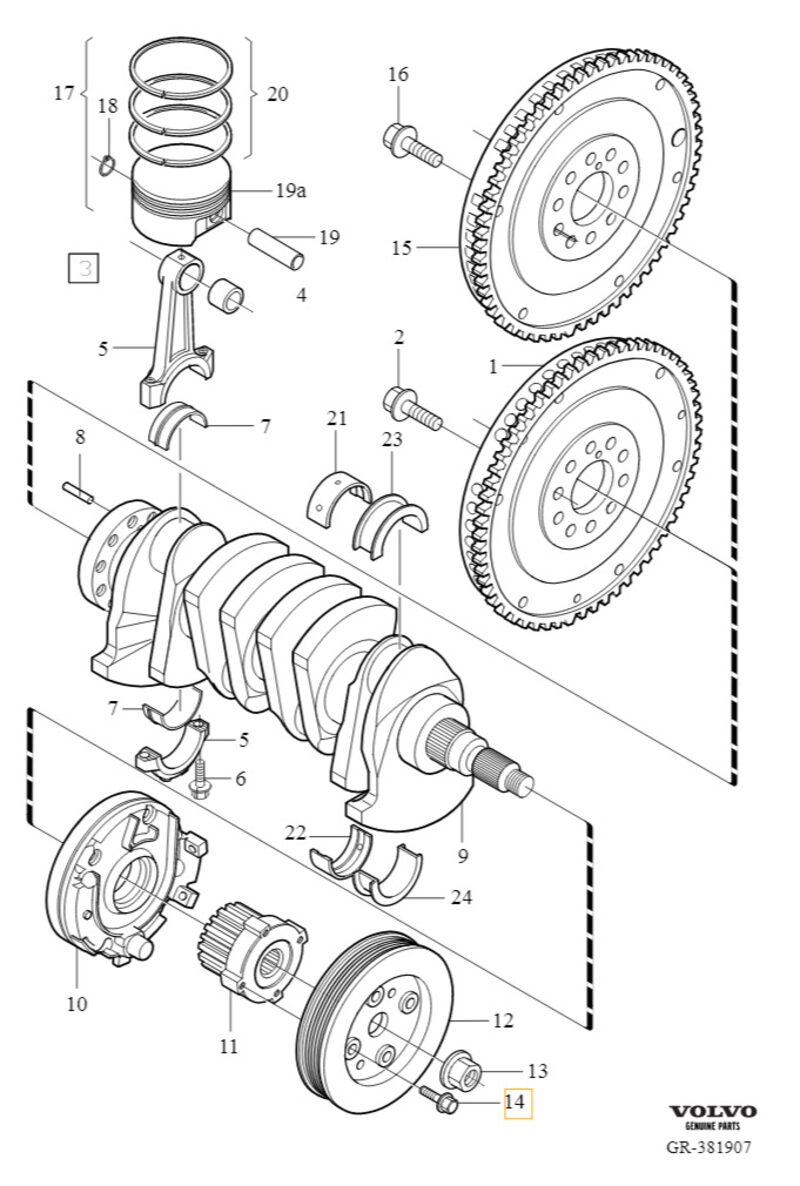 Volvo Original Flänsskruv