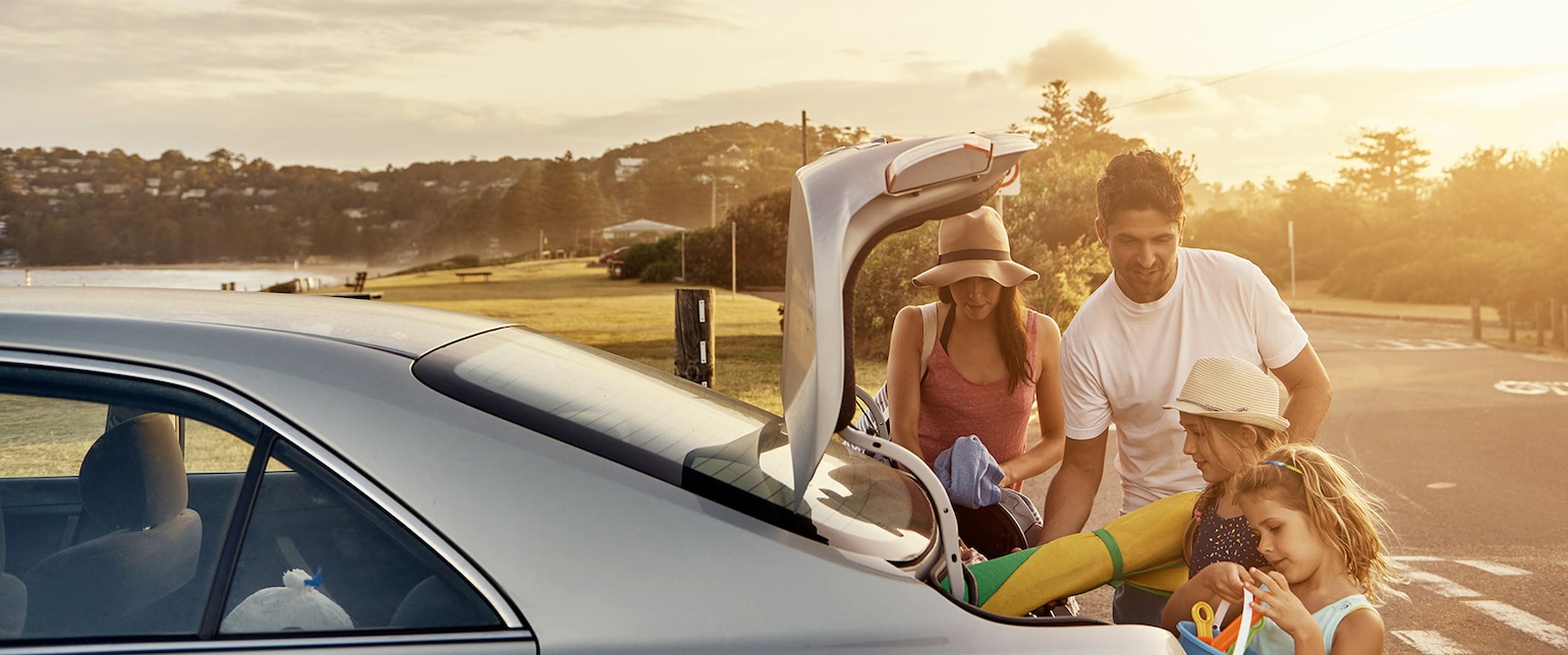 Packa i en Packline eller i en takbox från Thule. 