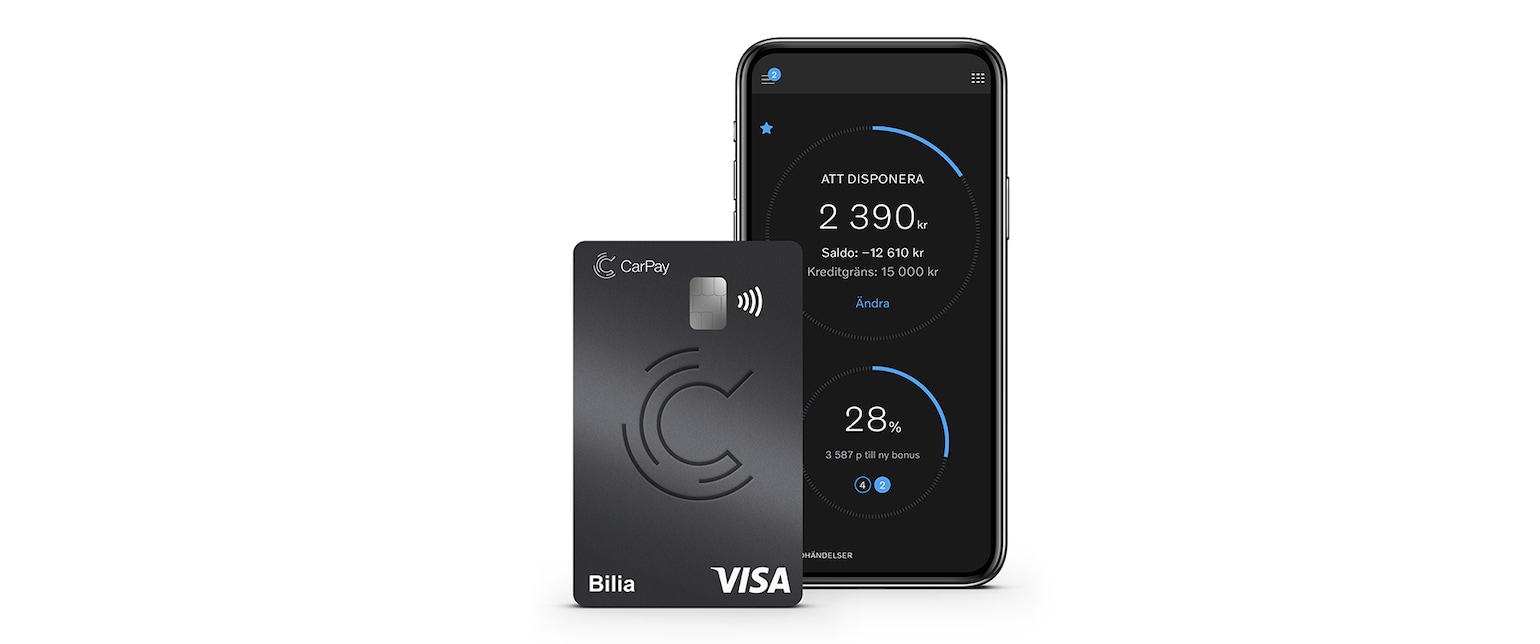 Delbetala med Biliakortet CarPay.
